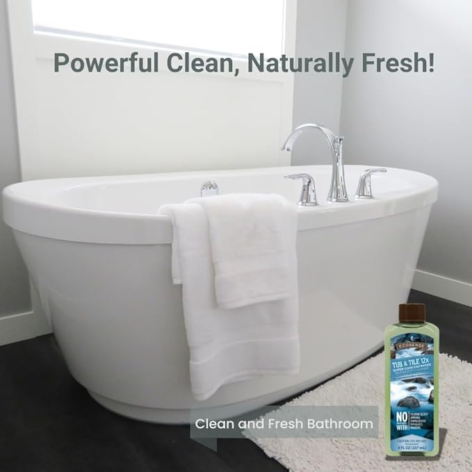 Melaleuca Tub &amp Tile 12x Bathroom Cleaner – 8 fl. oz. | Super-Concentrated Plant-Based Formula with Spray Bottle Included