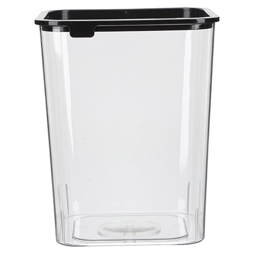 VICASKY Transparent Square Plastic Garbage Bin Wastebasket for Home Office Bathroom Bedroom with Non-deforming Design Easy to Clean Modern Storage Container