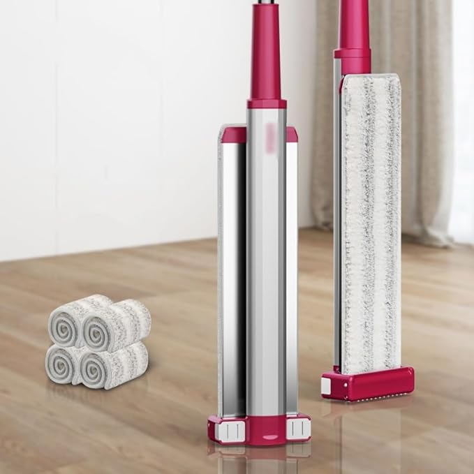 JSEIAJB Hand Free Mop Household Tile Self-Adhesive Cloth Flat Mop