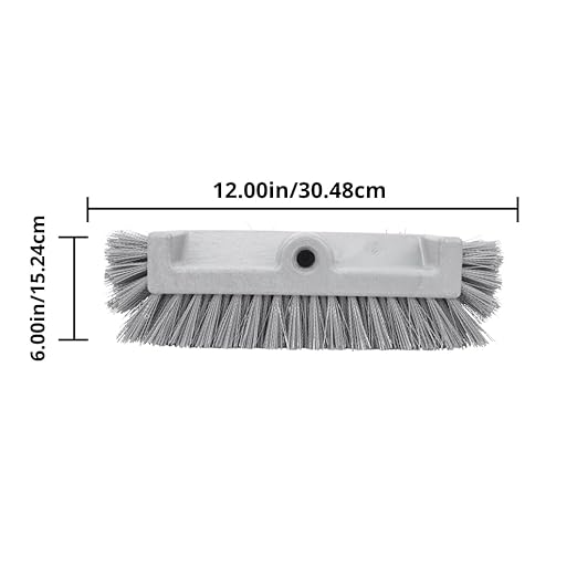 SPARTA Multi-Level Tile Scrub Brush 12 Wide Brush Head Heavy-Duty Tile Cleaning Brush with End Bristles for Commercial Tiles Tubs and Floor Plastic 12 Inches Orange (Pack of 12)
