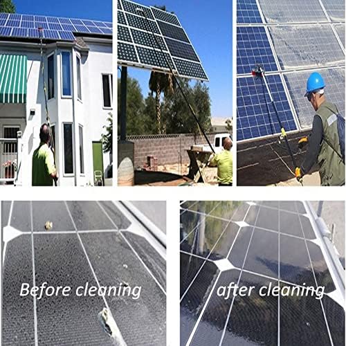 Telescopic Pole Kit Cleaning Brush5-12m Window Cleaning PoleWindow Cleaning Brush Equipment Window Cleaner Kit Water/Hose Fed Pole Cleaning Photovoltaic and Solar Panels 10m/33ft Rod 50