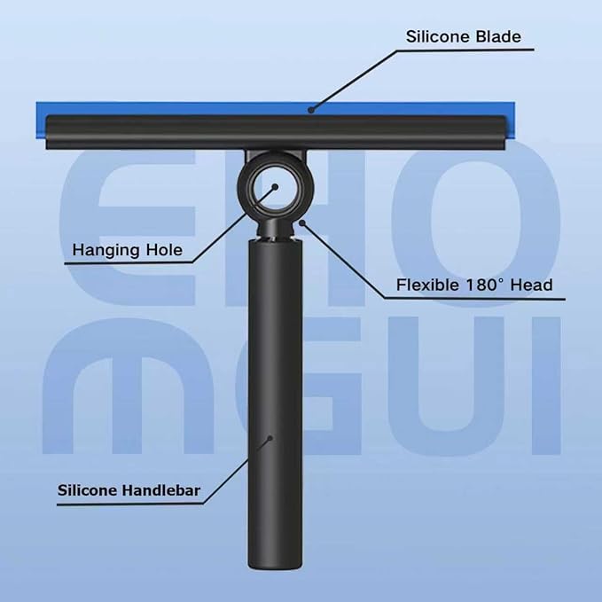 Shower Squeegee for Glass Doors Squeegee with Long Handle Telescoping Squeegee for Shower Extendable Window Cleaner Tool for Car Windows Tile Walls Sliding Door Shower Glass Door