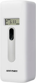 Automatic LCD Air Freshener Dispenser Wall Mount or Free Standing Programmable Spray for Bathroom Home Office Hotel Commercial Use Compatible with Glade Refills White