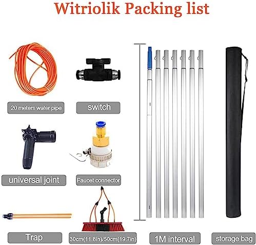 Window Cleaning PoleSolar Panel Cleaning EquipmentTelescopic Window Washing EquipmentWater Powered Window Cleaning Pole for Outdoor Tall Windows