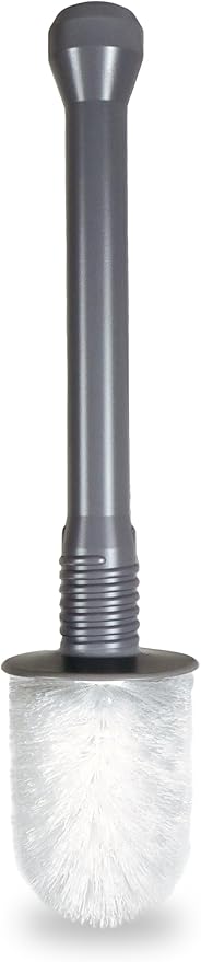 Master Plunger 500 &amp Toilet Brush Combo Set – Heavy-Duty Gray Toilet Plunger with High-Efficiency Brush and Holder – Durable Compact Bathroom Cleaning Kit