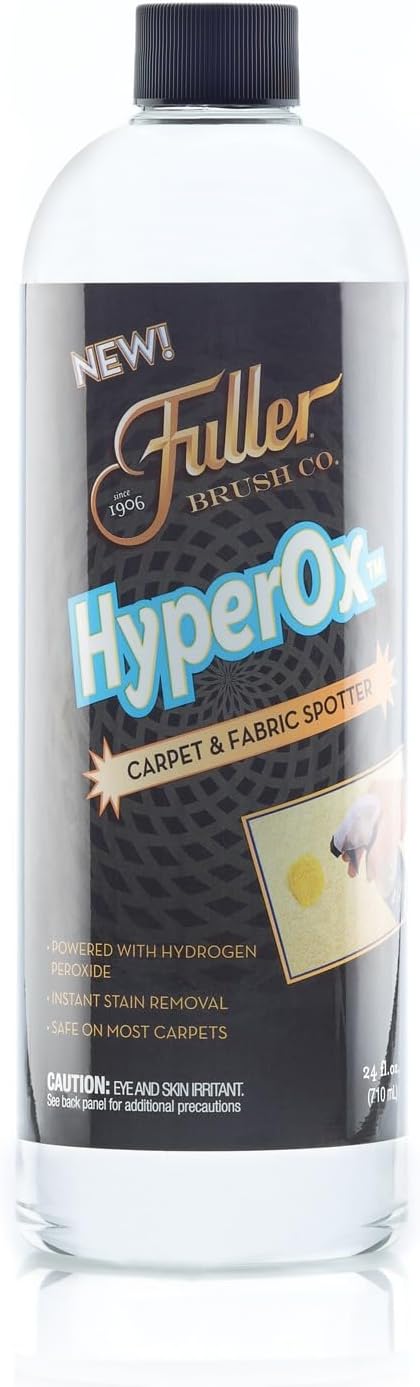 Fuller Brush HyperOx Carpet &amp Fabric Spotter – 22 oz Bottle – Removes Tough Stains &amp Odors from Carpet Rugs Upholstery &amp Fabric – Hydrogen Peroxide Foam with Activated Oxygen (Pack of 1)