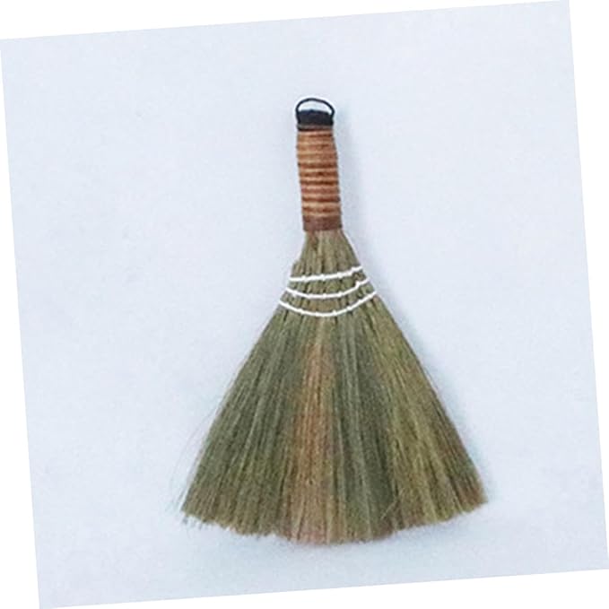 2pcs Handmade Soft Brooms with Detachable Handles Rustic Manual Cleaning Brushes for Indoor and Outdoor Home Use Space-Saving Lightweight Design