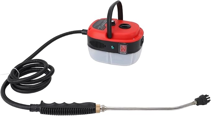 1500W Handheld Steam Cleaner Pressurized Steam Cleaning Machine with Brush Heads for Kitchen Furniture Bathroom Car (US Plug 110V)