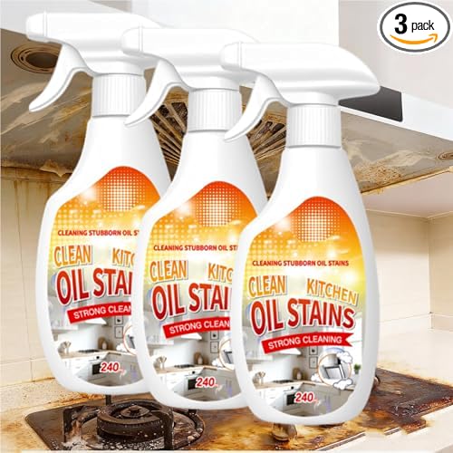 FIELL Heavy-Duty Kitchen Degreaser Foam Cleaner Clean Kitchens Up Kitchen Oil Stains Heavy Oil Stain Cleaner Kitchens Degreaser Clean Heavy Duty Multi Functiona Foam Cleaning Spray (3PC)