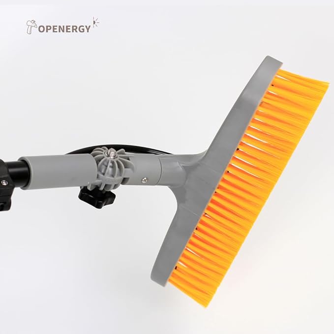 Topenergy Solar Panel Cleaning Brush and Pole Kit 18Ft Extendable Water Fed Pole Kit Outdoor Window Cleaner Tool for Solar Panel Window Roof RV Glass House Washing