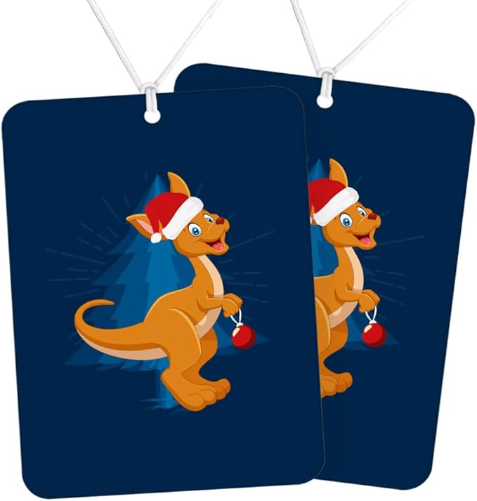 Kangaroo Car Freshener Set of 6 - Holiday Car Air Freshener - Cute Air Freshener for Car
