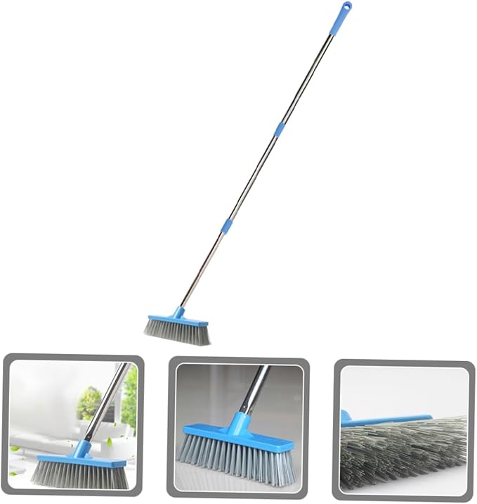 Floor Scrub Brush Stiff Bristle Grout Cleaner Bathroom Brush Long Handle