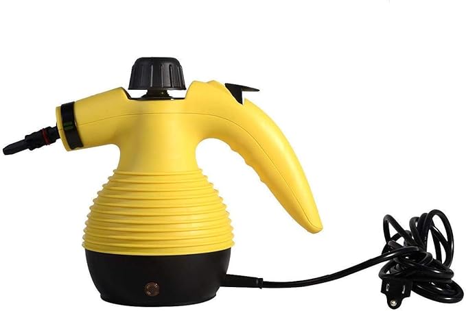 GOFLAME Steam Cleaner 1050W Handheld Multi-Purpose Powerful Steam Sanitizer Steamer Steam Iron Remove Stains/Grease from Bathroom Kitchen (Yellow)