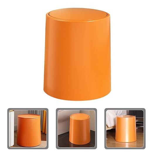 TOYANDONA Double Compartment Press-top Trash Can with Lid Large Plastic Wastebasket for Kitchen and Bathroom Sturdy Dual Bin Garbage Container for Home and Office Use