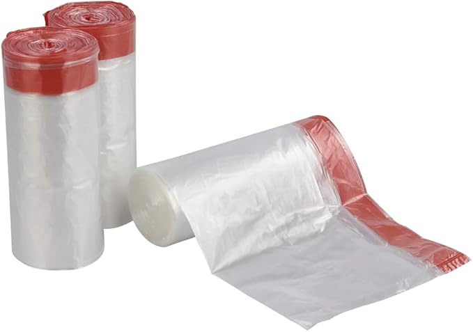 Inhouse Clear 7 Gallon Trash Bags Drawstring 120 Counts