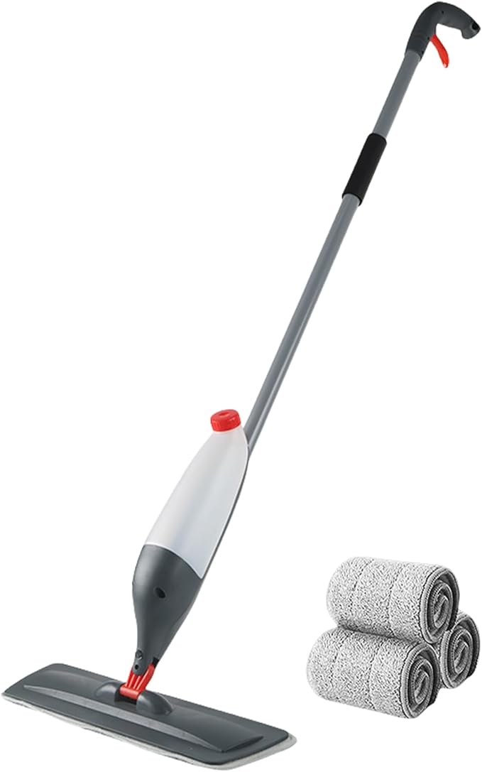 Microfiber Spray Mop for Floor Cleaning Wet Dry Hardwood Floor Mops with 3 Washable Pads Flat Mop with Sprayer for Tile Wood Laminate Vinyl Marble