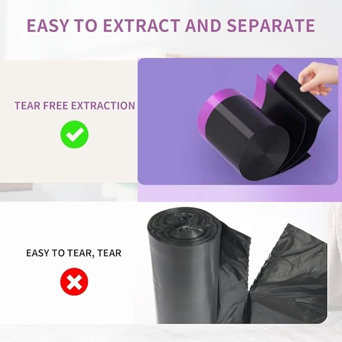13Gallon multipurpose trash bags Drawstring Design Extra Durable and Unscented Garbage Bags1 mil Count for Home Bathroom Office Outdoor Camping140 Count.