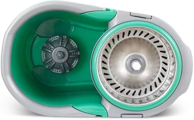 360° Rotating Microfiber Mop Floor Cleaning System with Stainless Steel Rod Washable Pads &amp Durable Bucket for Hardwood Laminate Tile