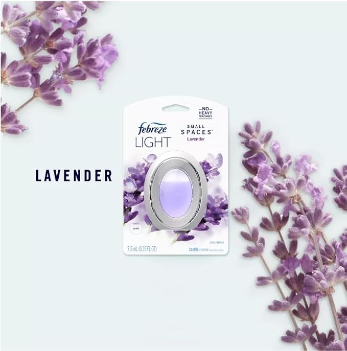 Generic F.e.b.r.e.z.e Small Spaces Air Freshener- 0.25 fl oz/2pk (Lavender) Clear