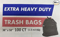 100 Count 55-60 Gallon Trash Bags Sturdy &amp Tear-Resistant Commercial Can Liners 55 Gallon Large Garbage Bags Large Black Trash Bags for Commercial Lawn and Leaf Bags