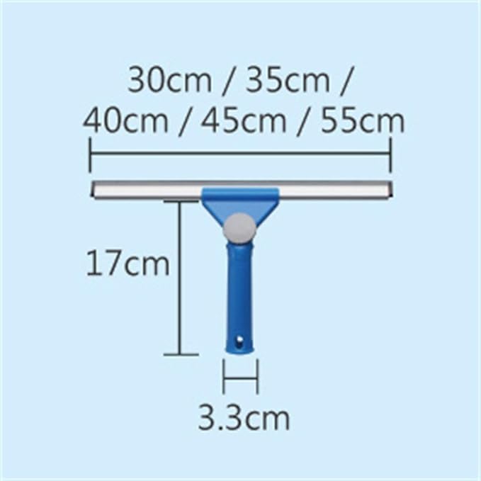 Shower Squeegees Rubber Glass Wiper Blades Angle adjustable Window Cleaner for Mirror/Shower/Car (Color : Brush head 55cm)