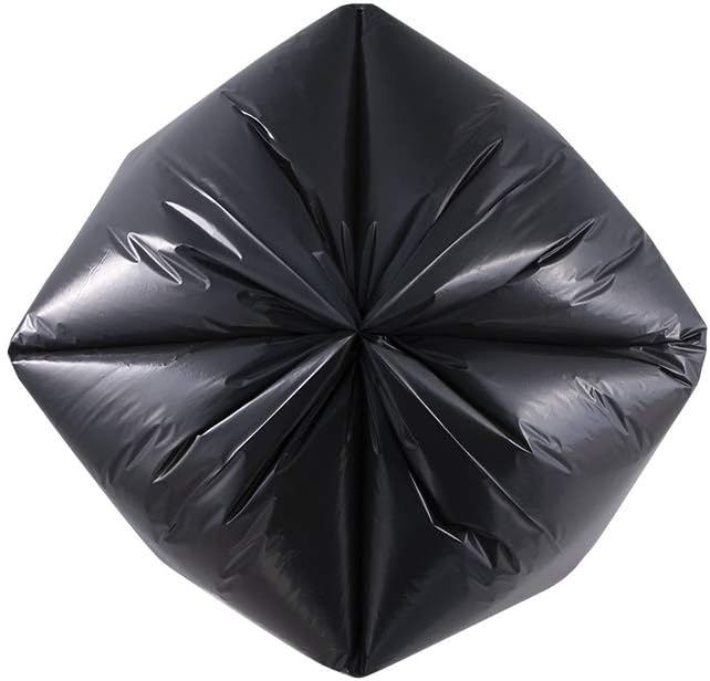 Strongman 60 gallon Black Trash Bags Medium Duty Tall Kitchen Bags Liners Contractor Bags Black Trash Can Liners Lawn and Leaf Large Garbage Bags SM385820 33 Mic. 100 Count