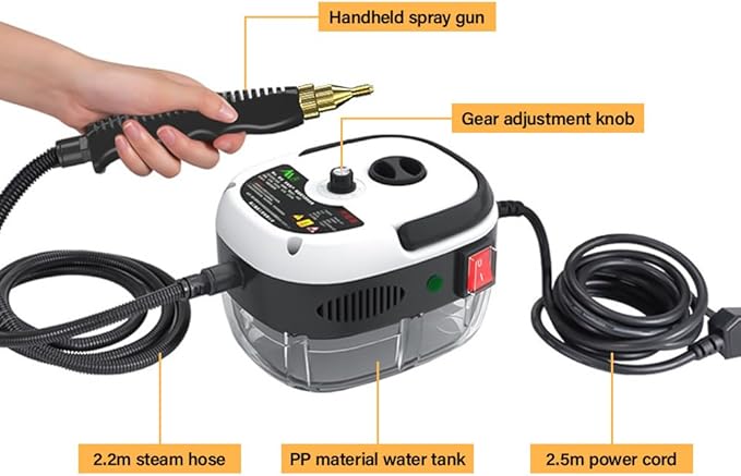 YUEWO Steam Cleaner 2500W High Pressure Steamer for Cleaning Handheld Steam Cleaner Portable for Home Use for Kitchen Bathroom Home Appliances