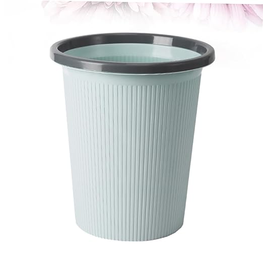 Zerodeko 2pcs Medium Plastic Ring Trash Can Simple Design for Office Kitchen Cabinet Wastebasket Dustbin Garbage Container