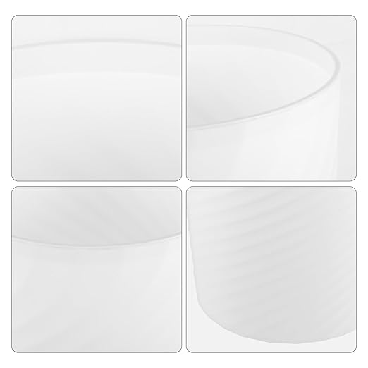 BESPORTBLE Small Plastic Trash Can with Pressure Ring Household Wastebasket Bin for Kitchen Office Bathroom and Bedroom Stylish Open-top Garbage Container for Home Use