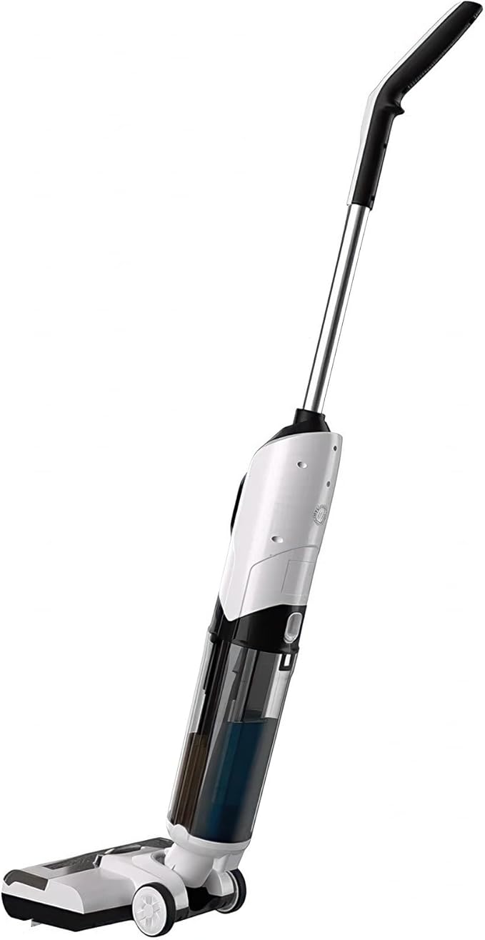 Cordless Wet and Dry Stick Vacuum Cleaner 170W Lightweight Rechargeable Floor Cleaner for Hard Floors and Low-Pile Carpets