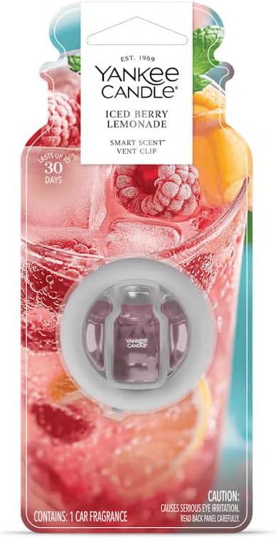 Yankee Candle Smart Scent Auto Vent Clip Car Air Freshener Iced Berry Lemonade (Pack of 6)
