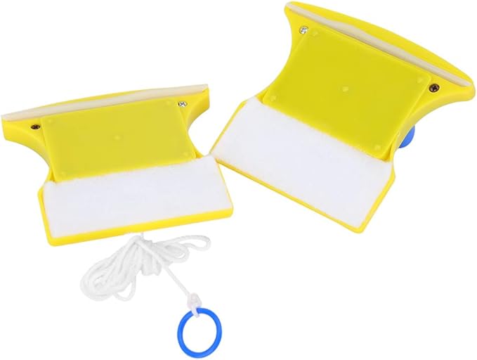 Double Sided Magnetic Window Cleaner Wiper for Window Glass Fish Tanks Patio Doors with Sticker Effective on 3 8 mm Thickness Single Glazing Windows Mirror Tiles