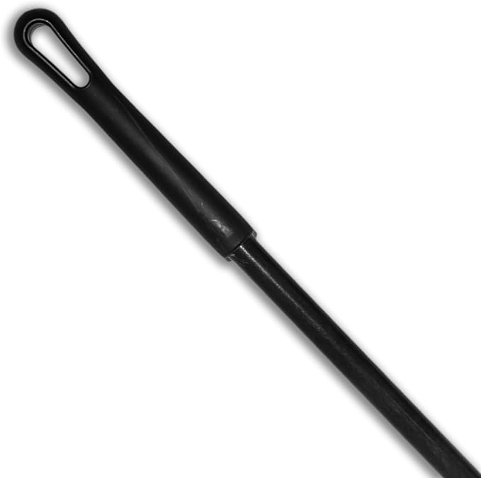 SPARTA Fiberglass Broomstick Replacement Broom Handle with Acme Threaded Tip for Industrial Cleaning Tools Fiberglass 60 Inches Black
