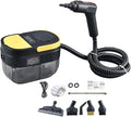 2500W Handheld Steam Cleaner Portable Steam Cleaner 1600ML 3 Gear Adjustable for Cleaning Upholstery Bathroom Grout and Tiles Car Detailing Yellow and Black