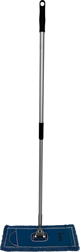 High-Performance Twisted-Loop Microfiber Dust Mop Kit: Superior Cleaning Efficiency - Blue 18 Inch
