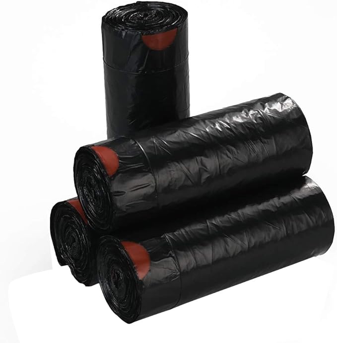 6 Gallon Trash Bags with Drawstrings Black Garbage Bag 208 Counts