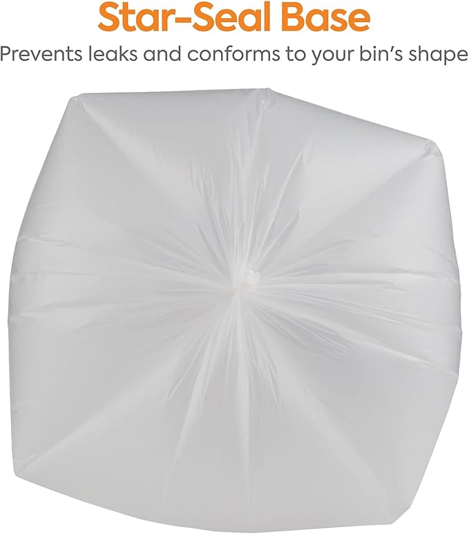 PROFESSIONAL Natural 30-33 Gallon Trash Bag High Density 12 mic 33-Inch x 40-Inch 250 Bags