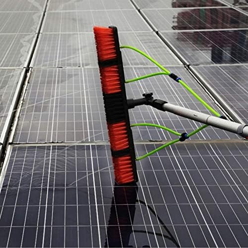 Glass Cleaning Brush Home Water Fed Telescopic Pole Kit Solar Panel Brush Rotating for Photovoltaic PanelCleaning Pole Window Cleaner Kit Water/Hose Fed Pole Window Cleaning Brush Equipm
