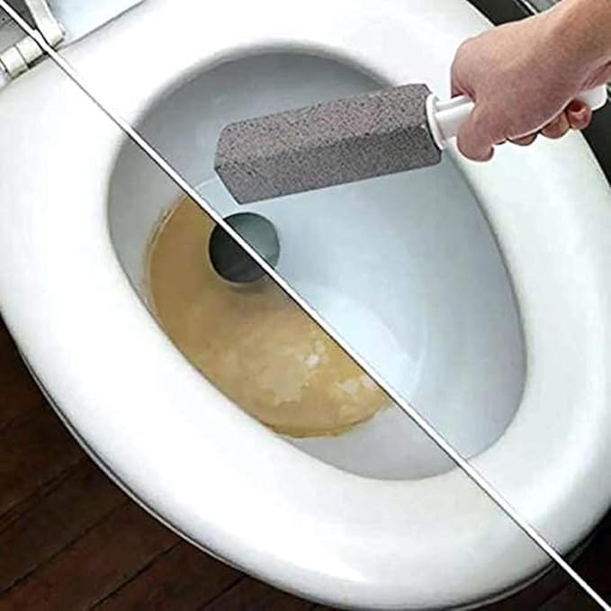 PUMIE Toilet Bowl Ring Remover TBR-6 Pumice Stone with Handle Removes Unsightly Toilet Rings and Stains from Toilets Sinks Tubs Showers Safe for Porcelain Pack of 2