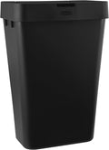 Rubbermaid Touch-Top Kitchen Trash Can with Lid 12.2 Gallon Black Garbage Container for Home/Kitchen/Apartment/Garage