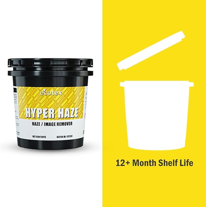 Ecotex All Purpose Screen Printing Hyper Haze (Gallon - 128oz.) - Eco-Friendly Haze Remover and Degreaser Plastisol and Water Based Ink Remover - Silk Screen Cleaner