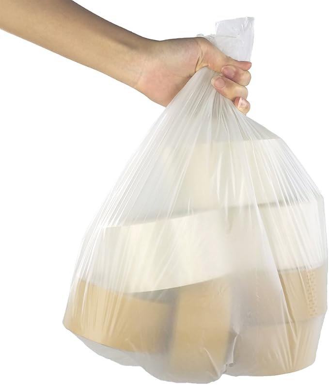 Wekioger 18 Gallon Compactor Trash Bags 95-Count White