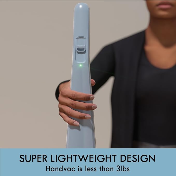 Kenmore DS1020 16V Cordless Stick Vacuum Lightweight 2-in-1 Handheld LED Headlight with 2-Speed Power Control for Hardwood Floor Carpet &amp Pet Hair 16 Volts Gray-Blue