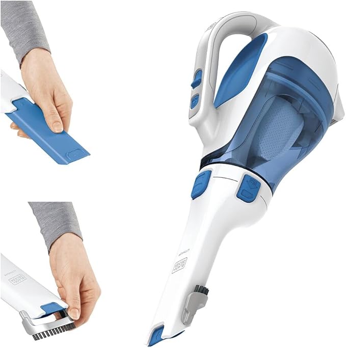 BLACK+DECKER dustbuster Handheld Vacuum Cordless Car Vacuum Portable 12V with Rotating and Extendable Nozzle (HHVI320JR02)