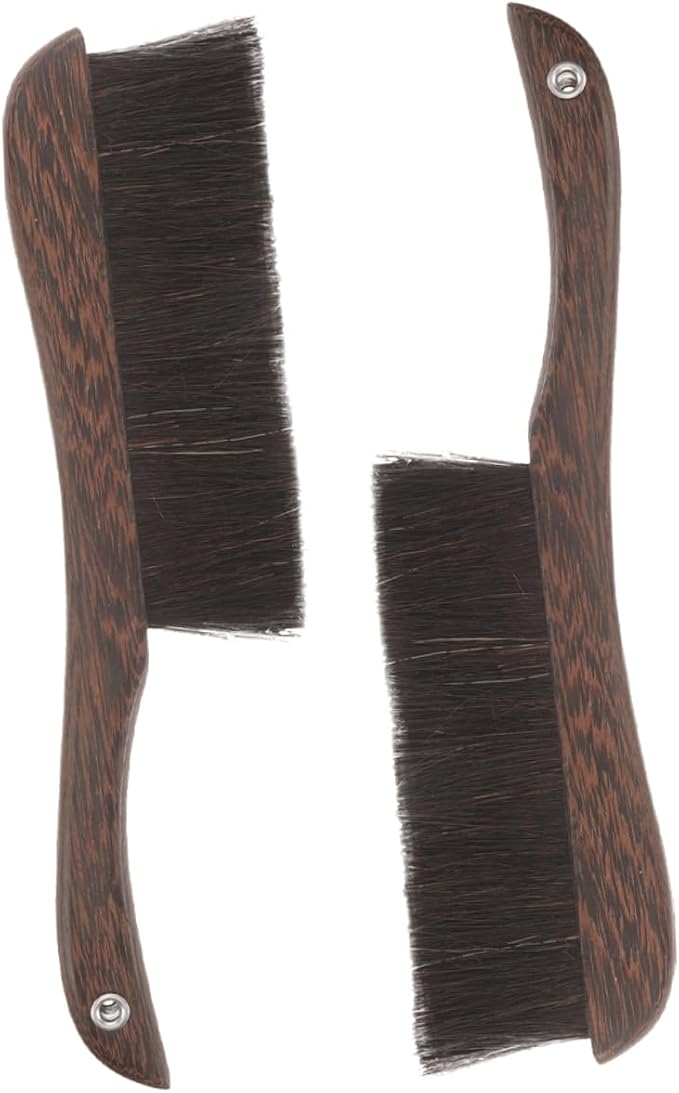 PRETYZOOM 2pcs Wooden Furniture Cleaning Brush with Soft Horsehair Bristles Portable Mini Broom for Instruments Keyboards and Dusting Surfaces