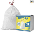 13 Gallon Trash Bags -200 Count White Trash Holders -23''×27'' Unscented Trash Bags with Drawstrings