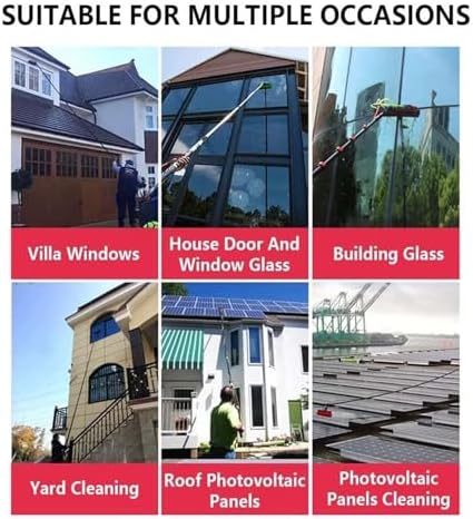 Glass Cleaning Brush Home Water Fed Telescopic Pole Kit Solar Panel Brush Rotating for Photovoltaic PanelCleaning Photovoltaic and Solar PanelsWindow Clean Glass Wall Cleaning 3-10m Wash