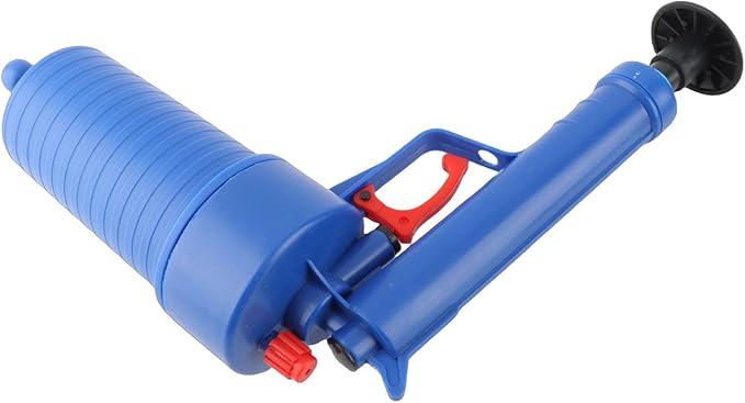 Air Power Drain High Pressure Drain Opener for Clogged Toilet Sink Bathtub Reusable Air Plunger Pump with 4 Suction Cups for Home Plumbing Blockages