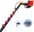 3.6-9m Window Cleaning Pole Window Cleaner Kit Water/Hose Fed Pole Window Cleaning Brush Equipment Cleaning Photovoltaic and Solar Panels / 6m Rod / 30cm Brush Head