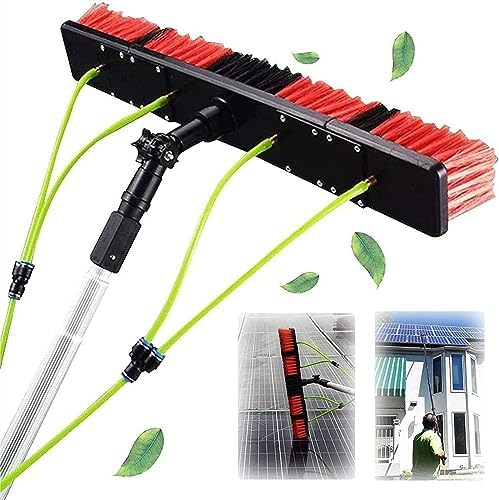 Glass Cleaning Brush Home Water Fed Telescopic Pole Kit Solar Panel Brush Rotating for Photovoltaic Panel7m Telescopic Window Cleaning Pole with Water Fed Brush Extendable Solar Panel Clean